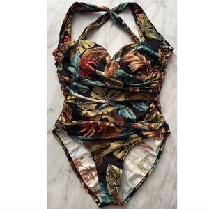 Magicsuit Nwt Black Multi Wireless Nico Aloe One Piece Cross Back Swim Suit 14